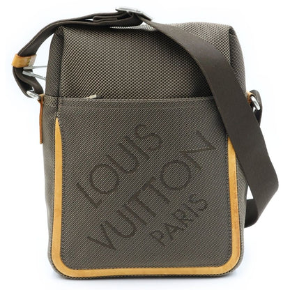 Louis Vuitton Damier Geant Citadin NM Canvas Leather Shoulder Bag Tail Brown