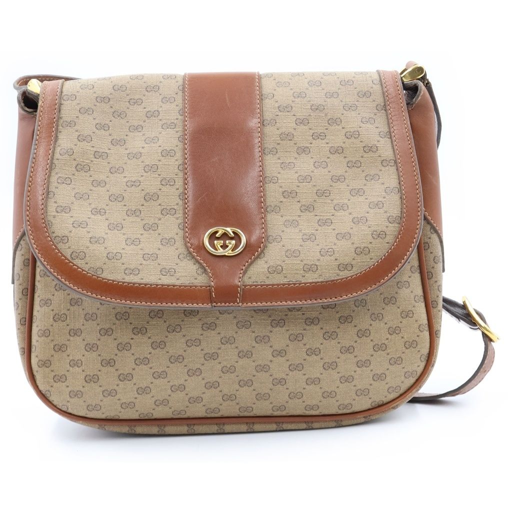Gucci GG Canvas Shoulder Bag Brown