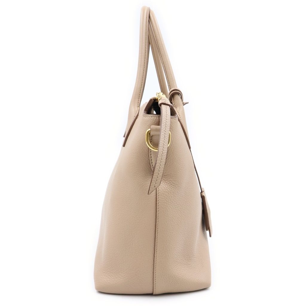 Prada Vitello Daino 2-Way Shoulder Bag Beige — view 3