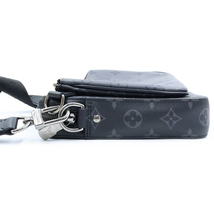 Louis Vuitton Monogram Eclipse Trio Messenger Shoulder Bag Leather Black Gray — view 3