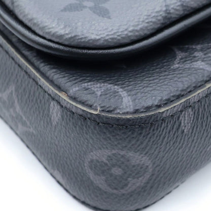 Louis Vuitton Monogram Eclipse Trio Messenger Shoulder Bag Leather Black Gray — view 6