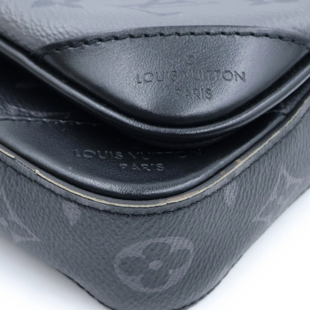 Louis Vuitton Monogram Eclipse Trio Messenger Shoulder Bag Leather Black Gray — view 5