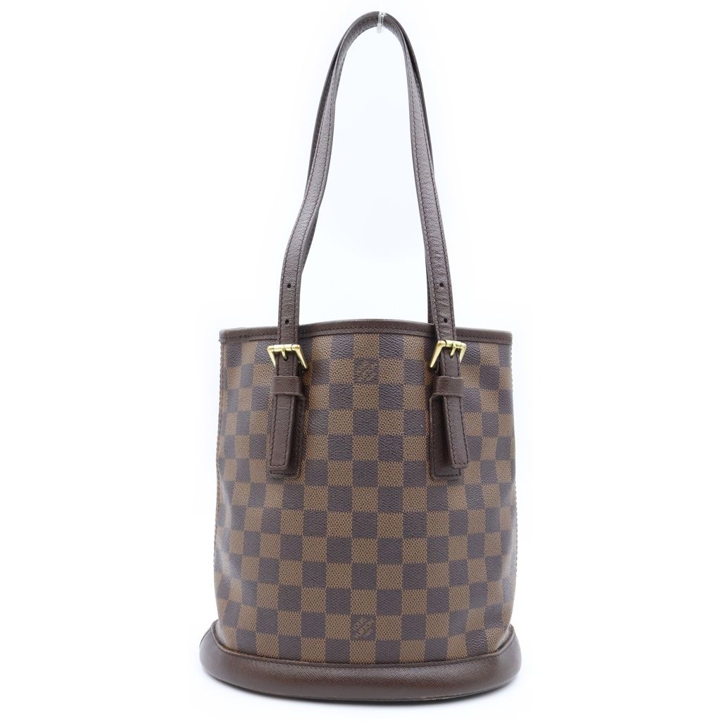 Louis Vuitton Damier Marais Handbag Brown Leather — view 2