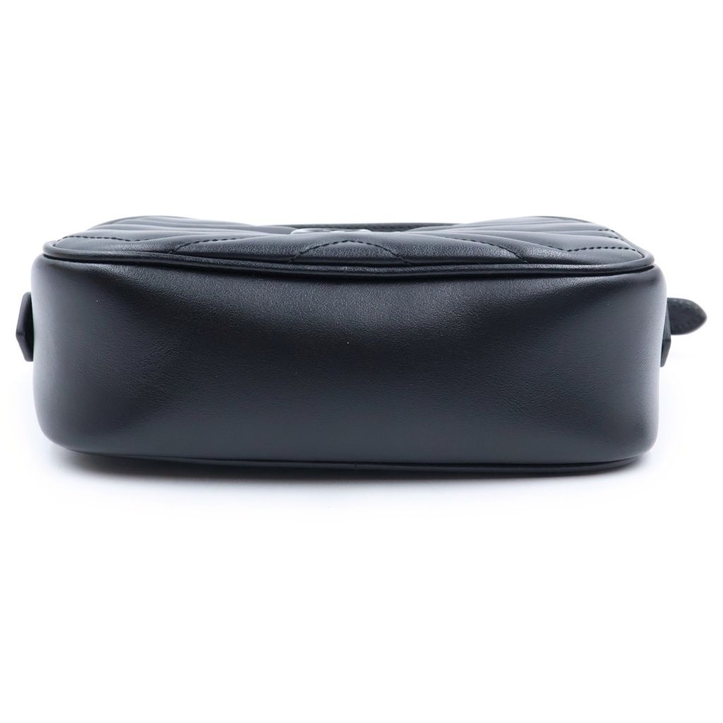 Gucci GG Marmont Mini Shoulder Bag Chain Leather Black — view 4