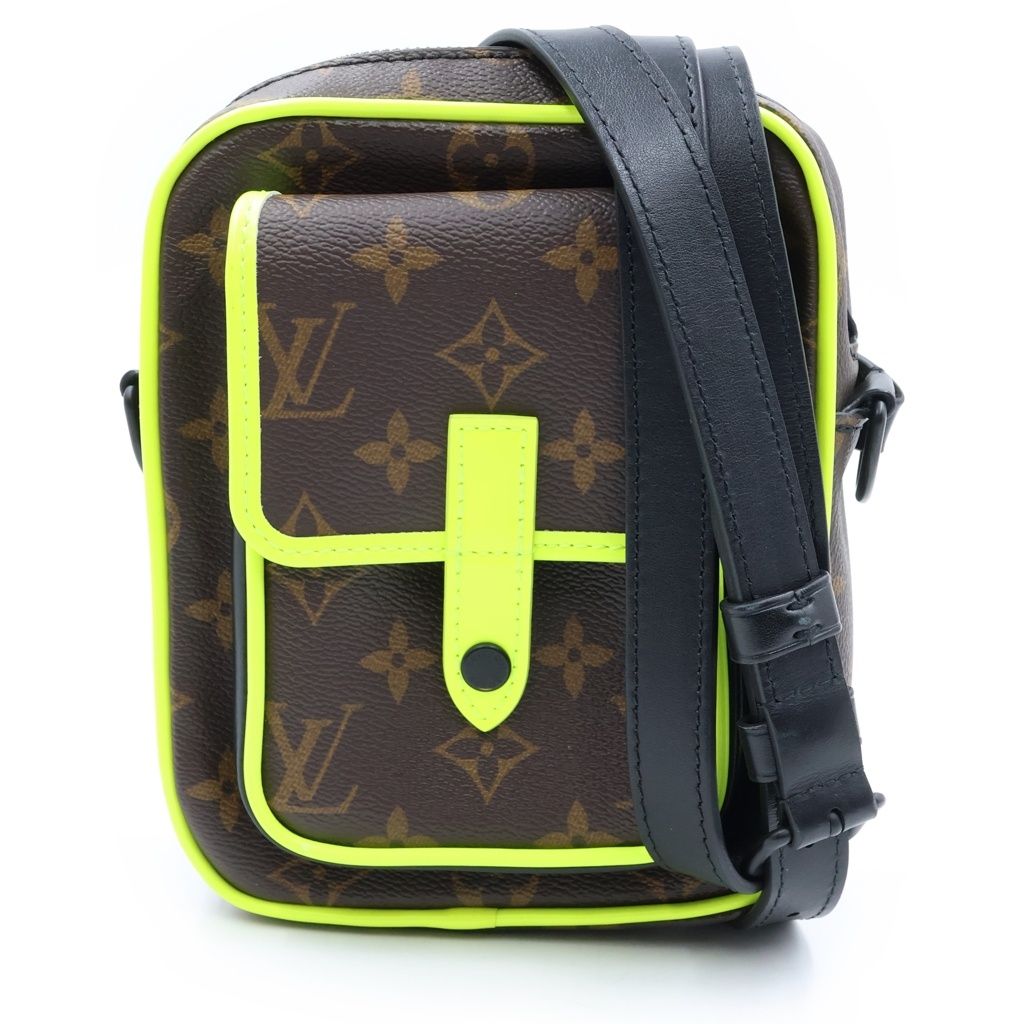 Louis Vuitton Christopher Wearable Wallet Shoulder Bag Brown Yellow Black