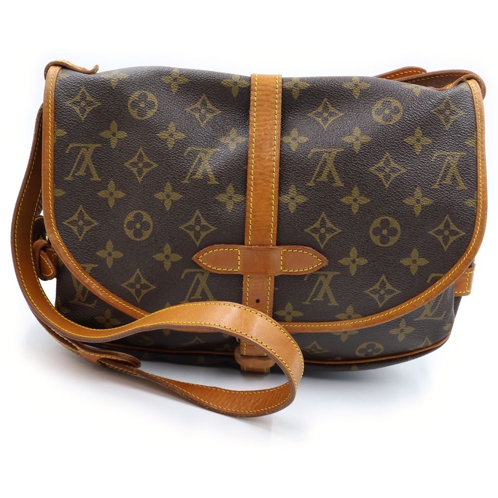 Louis Vuitton Monogram Saumur 30 Shoulder Bag Brown Leather — view 2