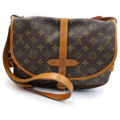 Louis Vuitton Monogram Saumur 30 Shoulder Bag Brown Leather — view 2