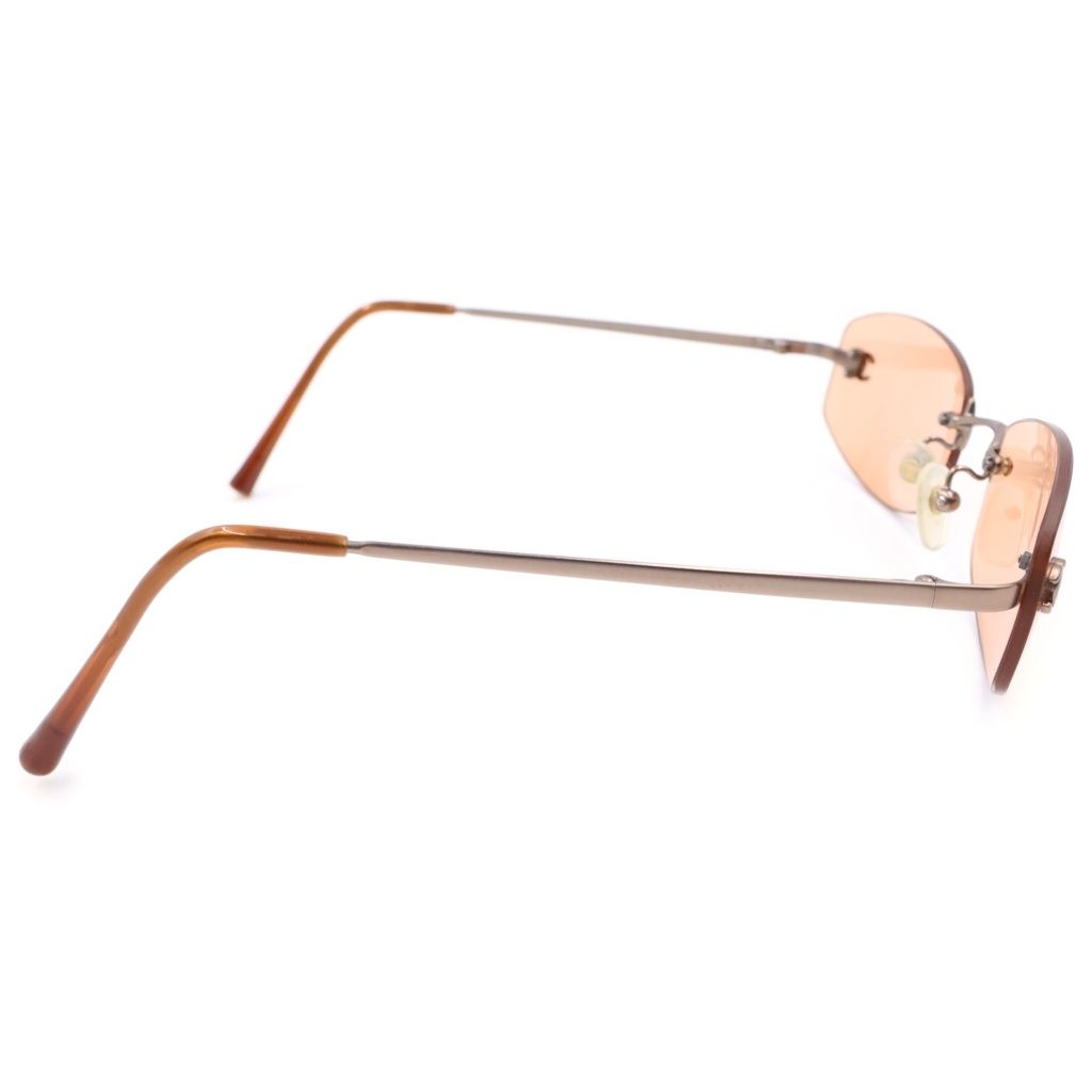 Chanel CC Logo Rimless Sunglasses Eyewear Model Orange — view 3