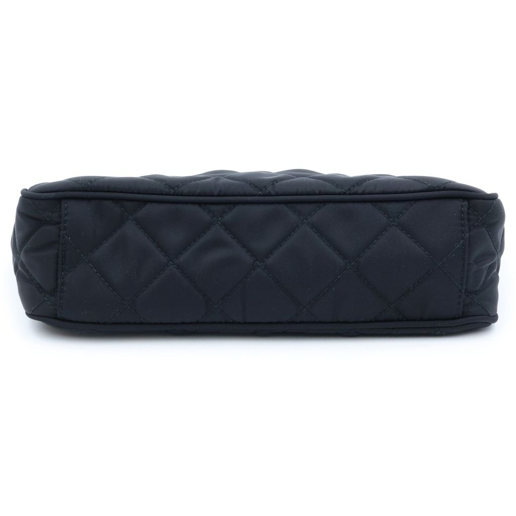 Prada Triangle Logo Tessuto Nylon 2-Way Quilted Chain Shoulder Bag Black — view 4