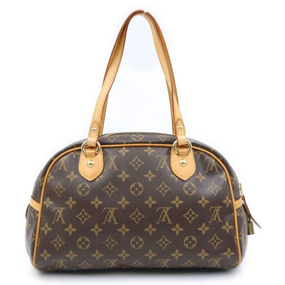 Louis Vuitton Monogram Montorgueil PM Leather Shoulder Bag Brown — view 2