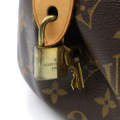 Louis Vuitton Monogram Montorgueil PM Leather Shoulder Bag Brown — view 8