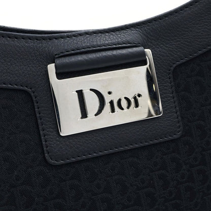 Dior Street Chic Trotter Leather Canvas Tote Black — view 6