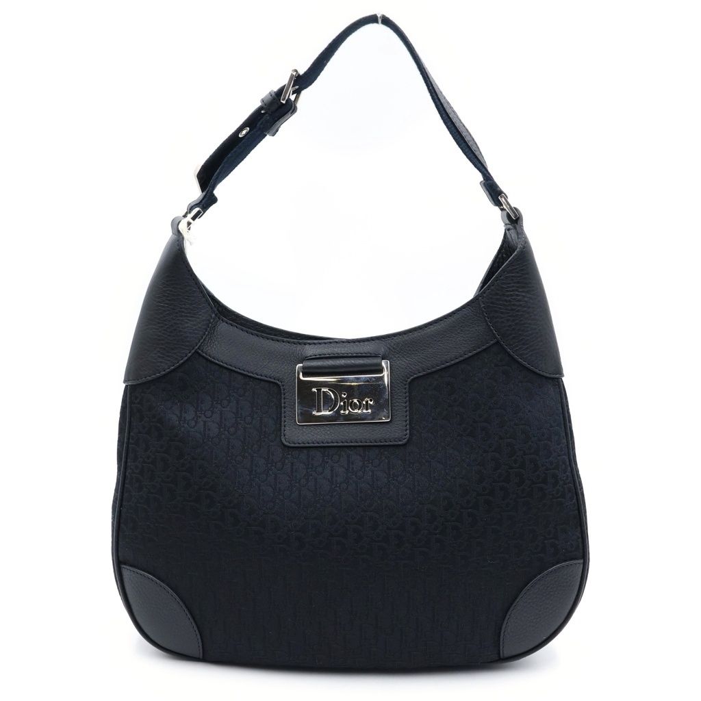 Dior Street Chic Trotter Leather Canvas Tote Black