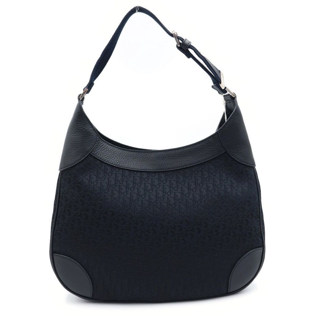 Dior Street Chic Trotter Leather Canvas Tote Black — view 2
