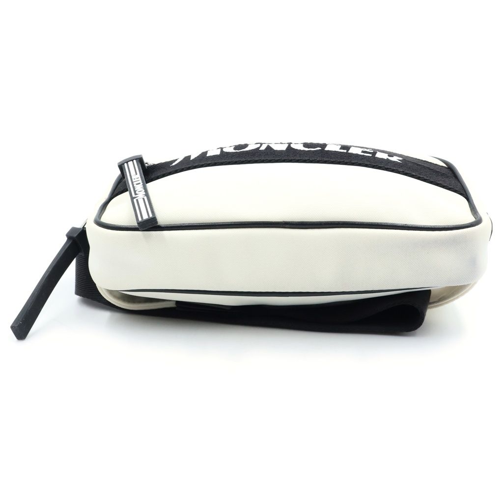Moncler Waist Back Belt Bag Logo White Black — view 4