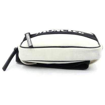 Moncler Waist Back Belt Bag Logo White Black — view 4