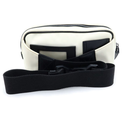 Moncler Waist Back Belt Bag Logo White Black — view 2