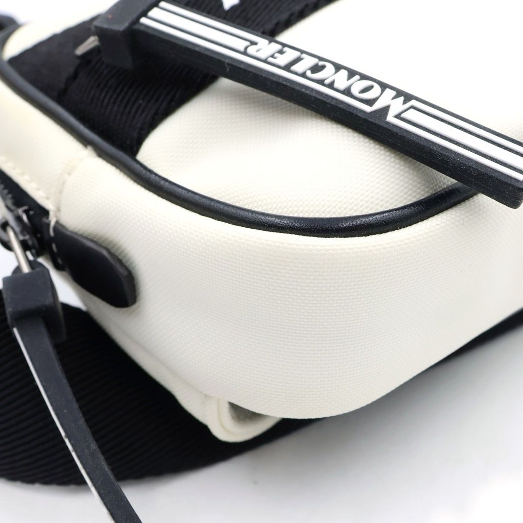 Moncler Waist Back Belt Bag Logo White Black — view 6