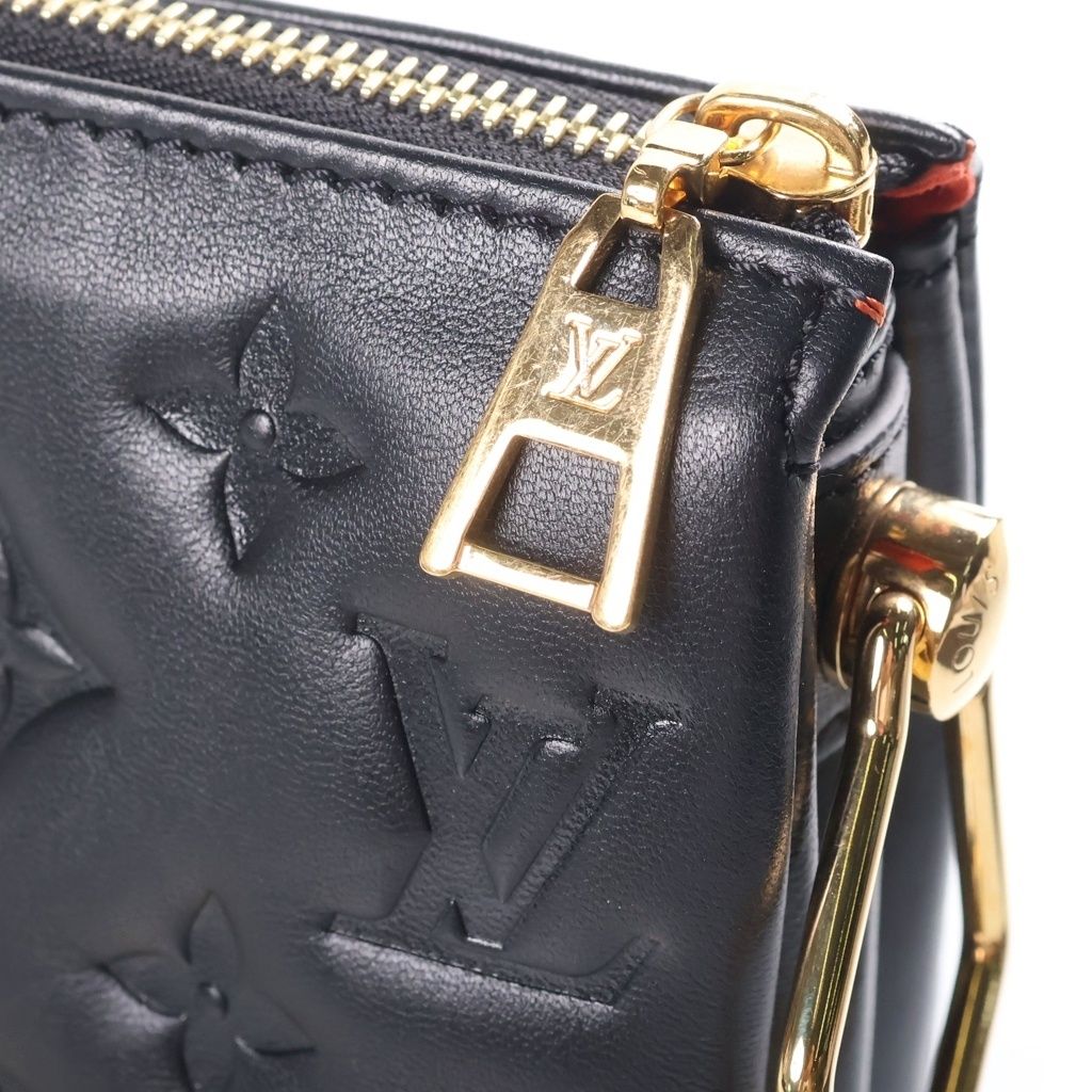 Louis Vuitton Embossed Cousin BB Chain Handbag Black Leather Gold — view 7