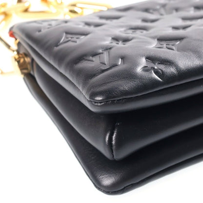Louis Vuitton Embossed Cousin BB Chain Handbag Black Leather Gold — view 5