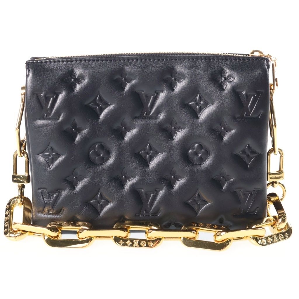 Louis Vuitton Embossed Cousin BB Chain Handbag Black Leather Gold — view 2