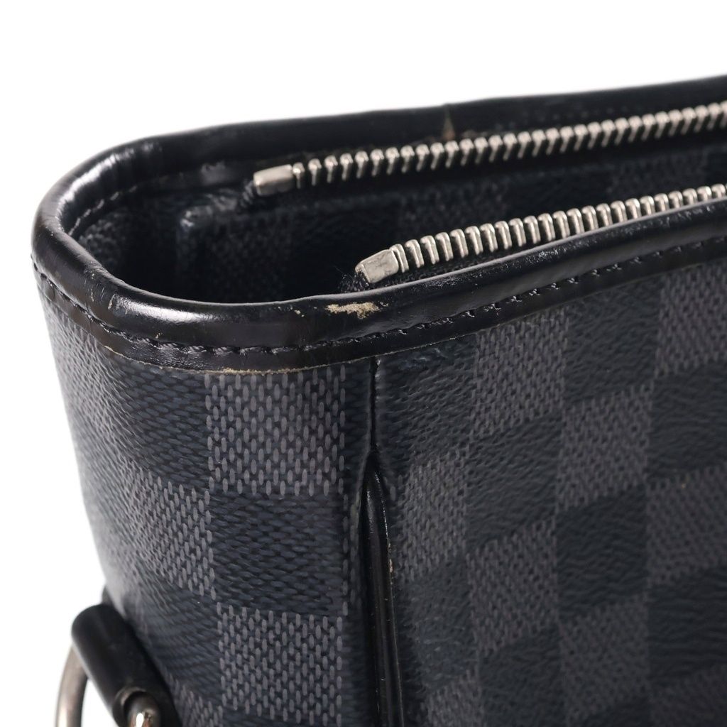 Louis Vuitton Damier Graphite Tadao Tote Shoulder Bag Black Leather — view 7