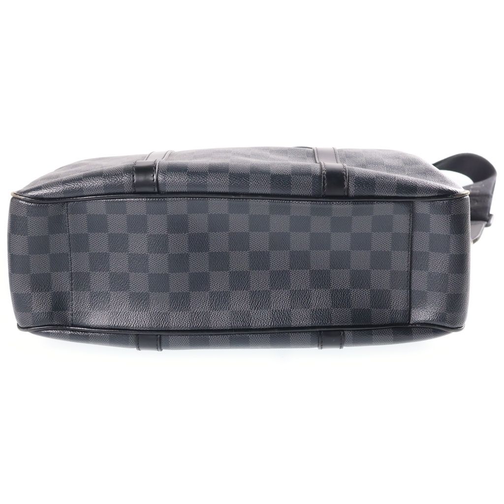Louis Vuitton Damier Graphite Tadao Tote Shoulder Bag Black Leather — view 4