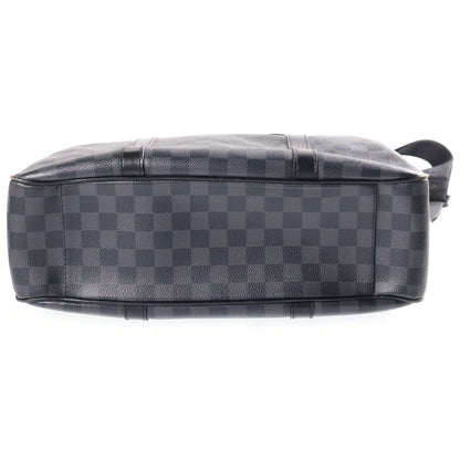 Louis Vuitton Damier Graphite Tadao Tote Shoulder Bag Black Leather — view 4
