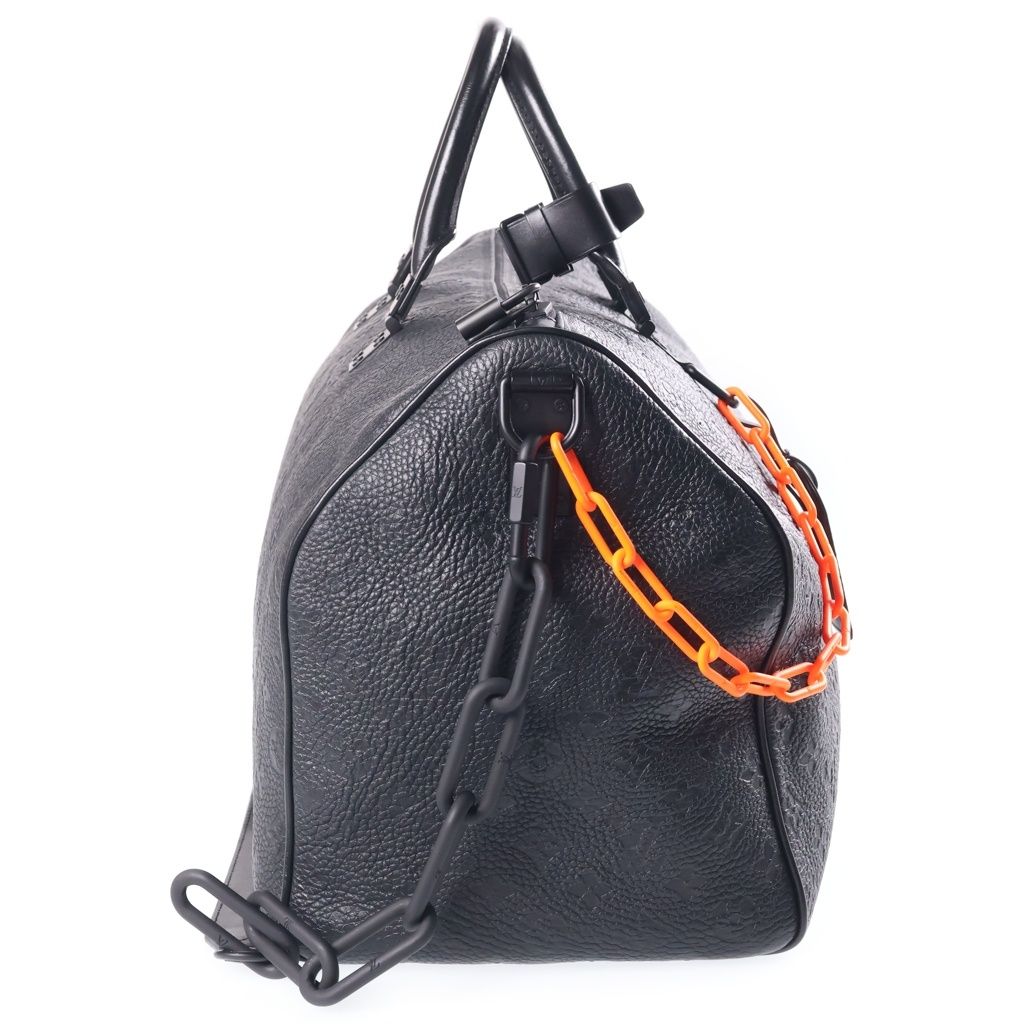 Louis Vuitton Keepall Bandouliere 50 Taurillon Leather Boston Bag Black — view 3