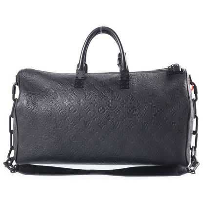 Louis Vuitton Keepall Bandouliere 50 Taurillon Leather Boston Bag Black — view 2