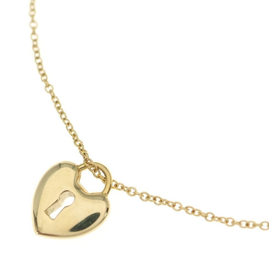 Tiffany & Co 18k Yellow Gold Heart Lock Chain Necklace