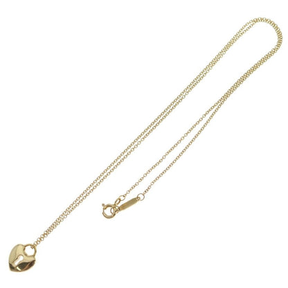 Tiffany & Co 18k Yellow Gold Heart Lock Chain Necklace — view 2