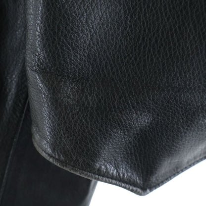 Chrome Hearts Floral Button Collarless Leather Jacket Brown — view 6
