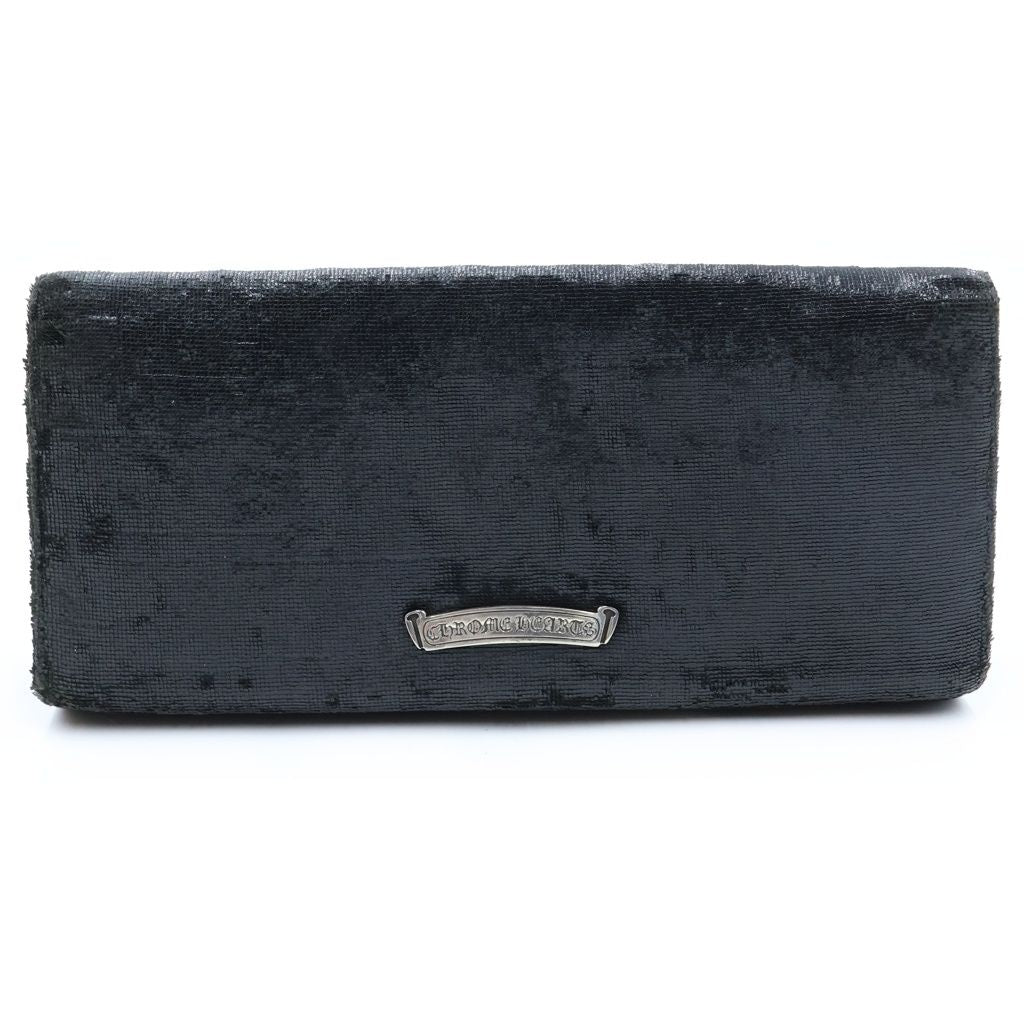 Chrome Hearts Dinner LG CH Cross Cannes Limited Large CH Suede Leather Clutch — view 2
