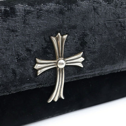 Chrome Hearts Dinner LG CH Cross Cannes Limited Large CH Suede Leather Clutch — view 6