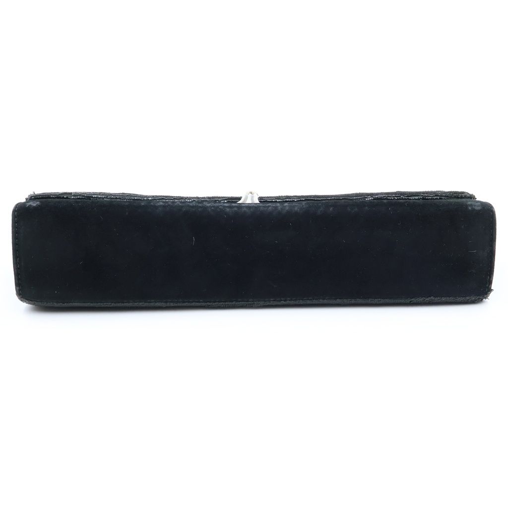 Chrome Hearts Dinner LG CH Cross Cannes Limited Large CH Suede Leather Clutch — view 4