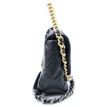 Chanel 19 Quilted CC Logo Shinylambskin 2-Way Chain Shoulder Bag — view 3