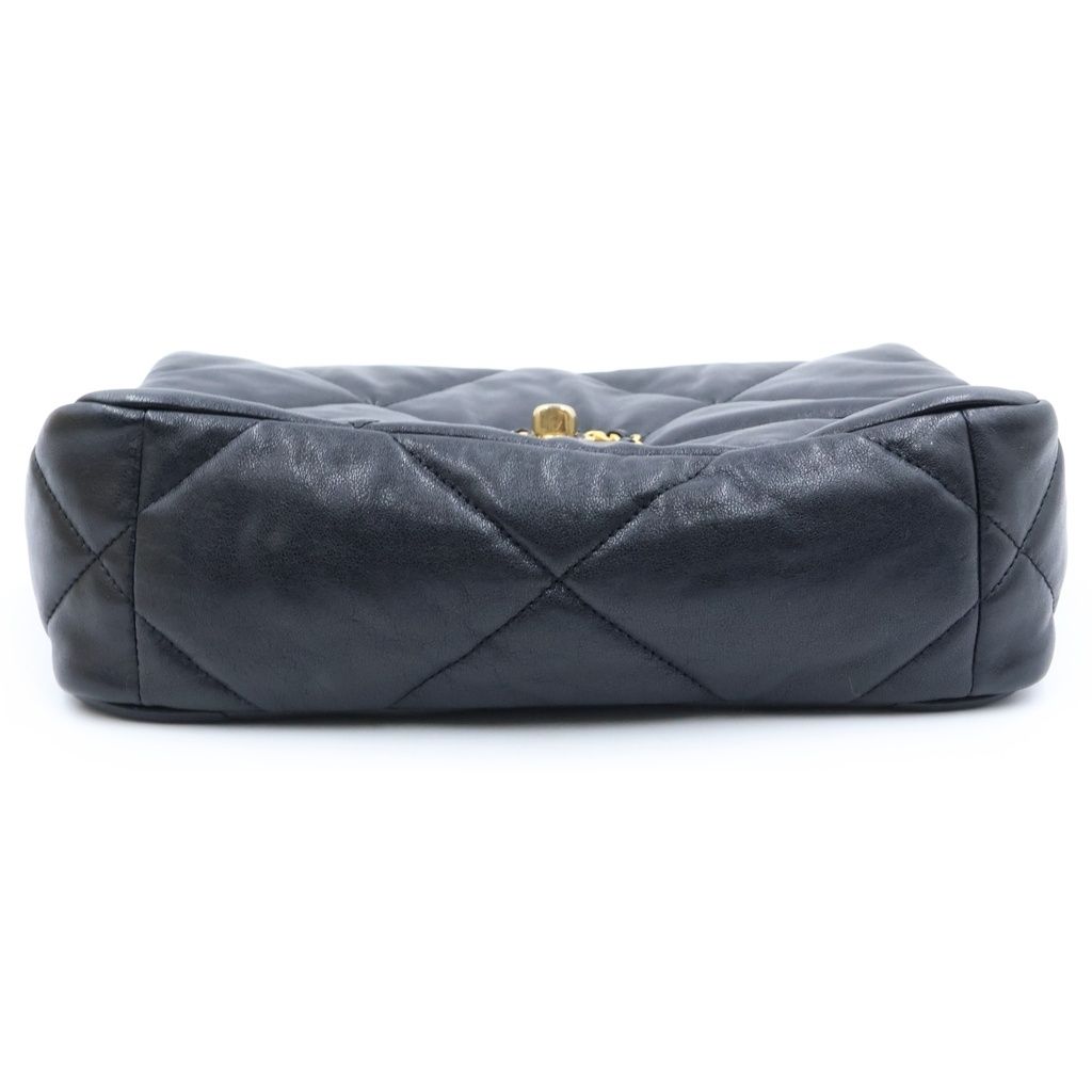 Chanel 19 Quilted CC Logo Shinylambskin 2-Way Chain Shoulder Bag — view 4