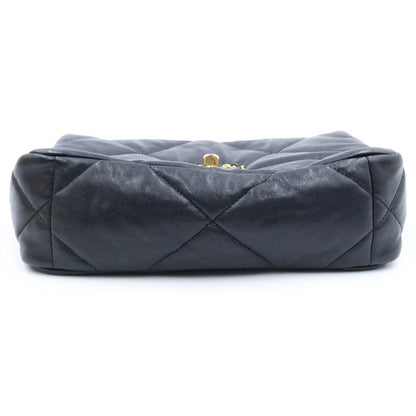 Chanel 19 Quilted CC Logo Shinylambskin 2-Way Chain Shoulder Bag — view 4
