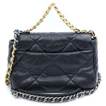 Chanel 19 Quilted CC Logo Shinylambskin 2-Way Chain Shoulder Bag — view 2