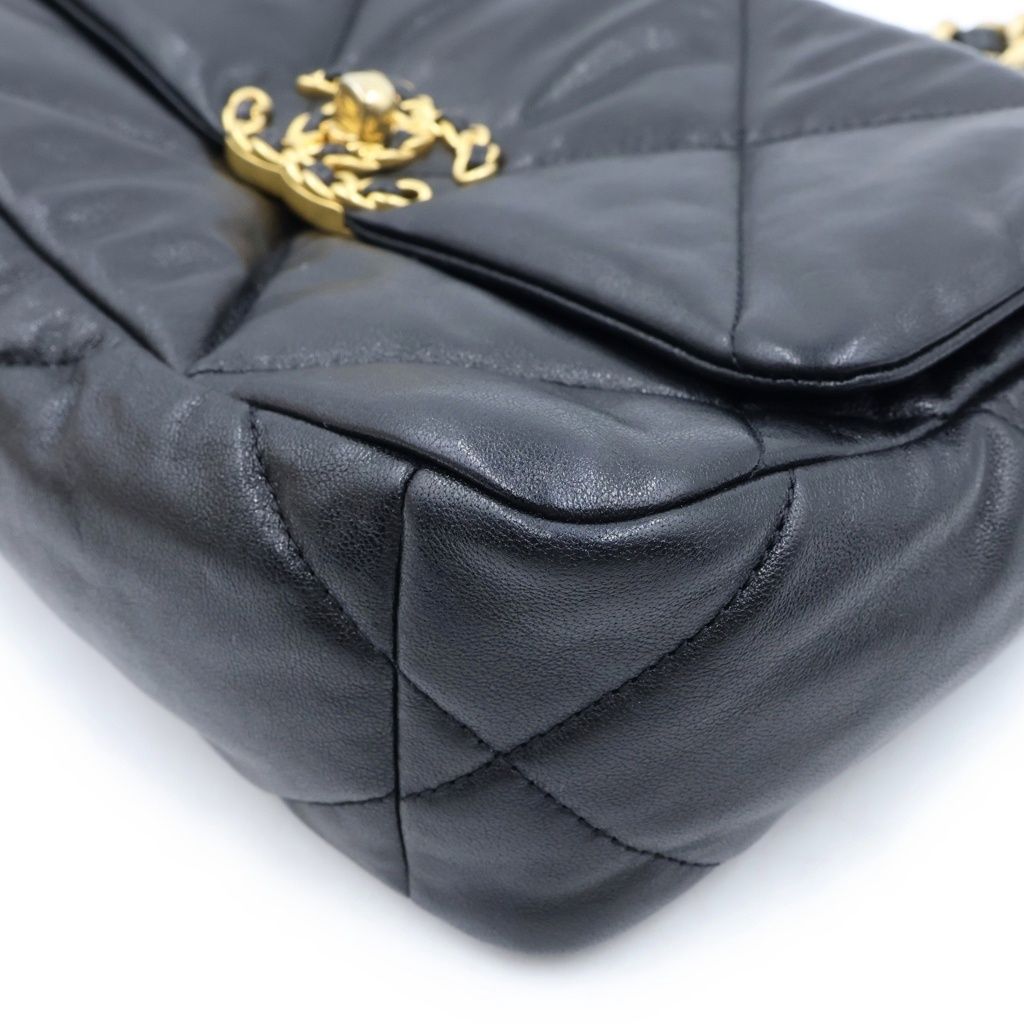 Chanel 19 Quilted CC Logo Shinylambskin 2-Way Chain Shoulder Bag — view 5
