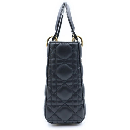 Dior My Cannage 2-Way Shoulder Bag Black Lambskin — view 3