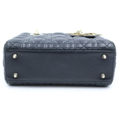 Dior My Cannage 2-Way Shoulder Bag Black Lambskin — view 4