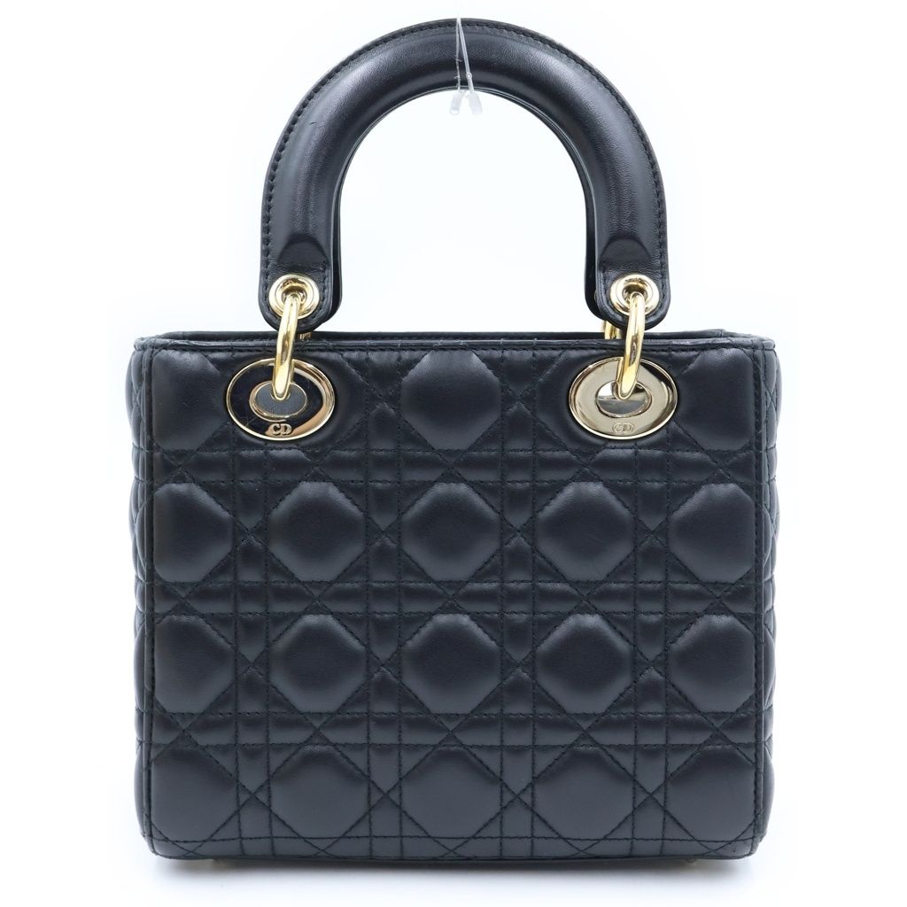 Dior My Cannage 2-Way Shoulder Bag Black Lambskin — view 2