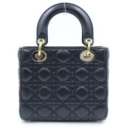 Dior My Cannage 2-Way Shoulder Bag Black Lambskin — view 2
