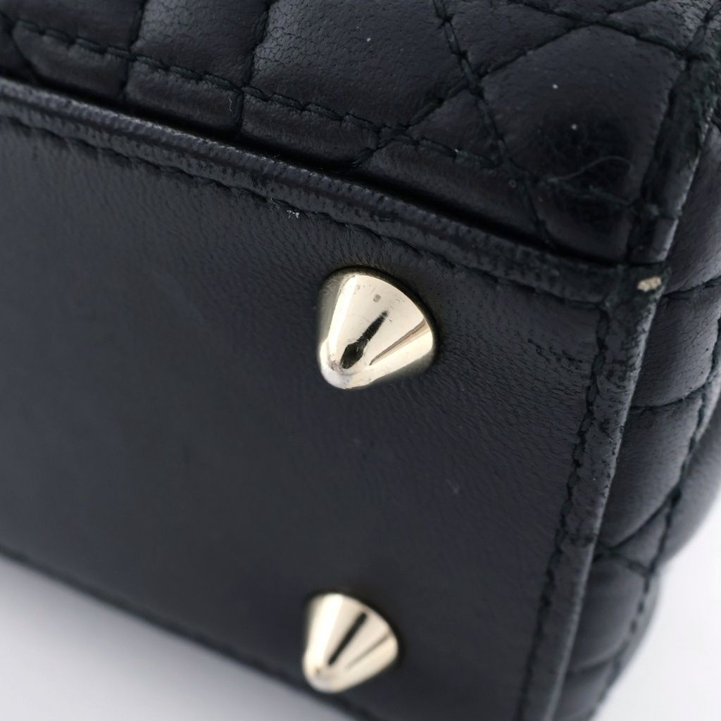 Dior My Cannage 2-Way Shoulder Bag Black Lambskin — view 6