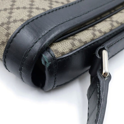 Gucci Diamante Leather Shoulder Bag Black Brown — view 7