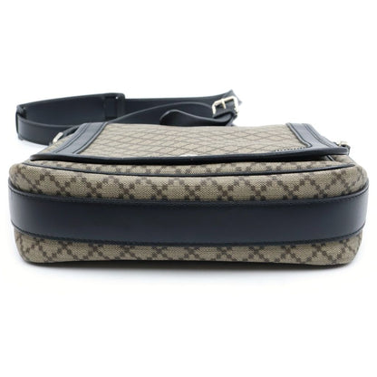 Gucci Diamante Leather Shoulder Bag Black Brown — view 4