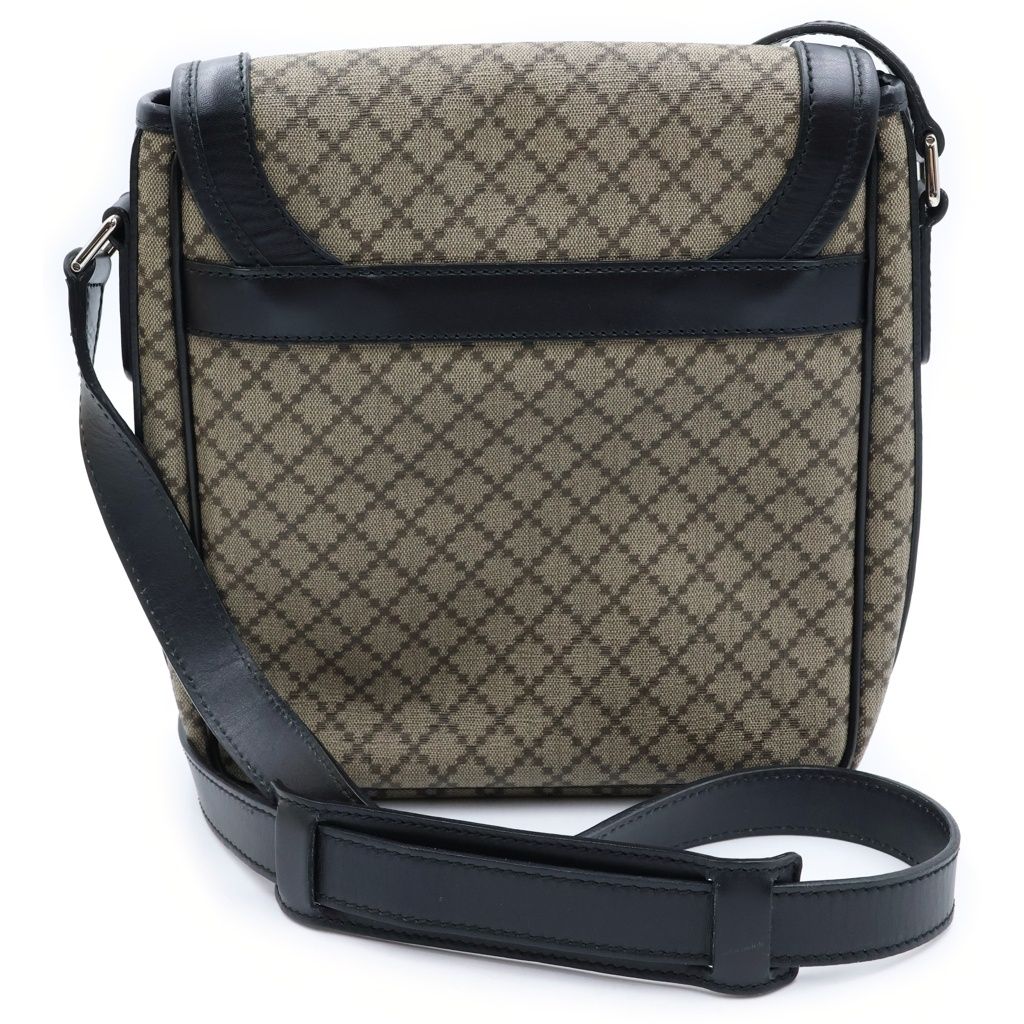 Gucci Diamante Leather Shoulder Bag Black Brown — view 2