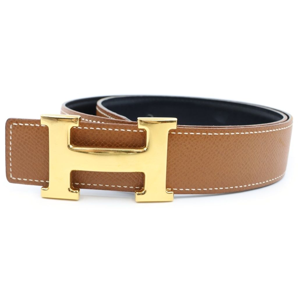 Hermes Constance Reversible Leather Belt Black Brown — view 4